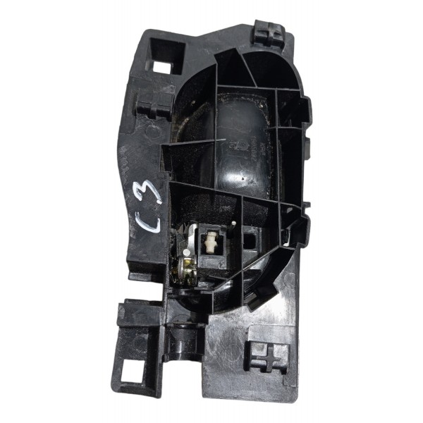Maçaneta Interna Traseira Esquerda Citroen C3 2014 2015 Preto Dianteira/traseira