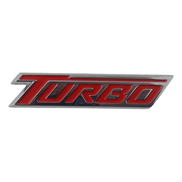 Emblema Turbo Traseiro Chevrolet Cruze Tracker 2017 2018 19 Vermelho