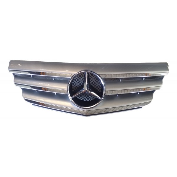 Grade Dianteira Emblema Mercedes Benz B200 B180 C180 C200   Prata 0172
