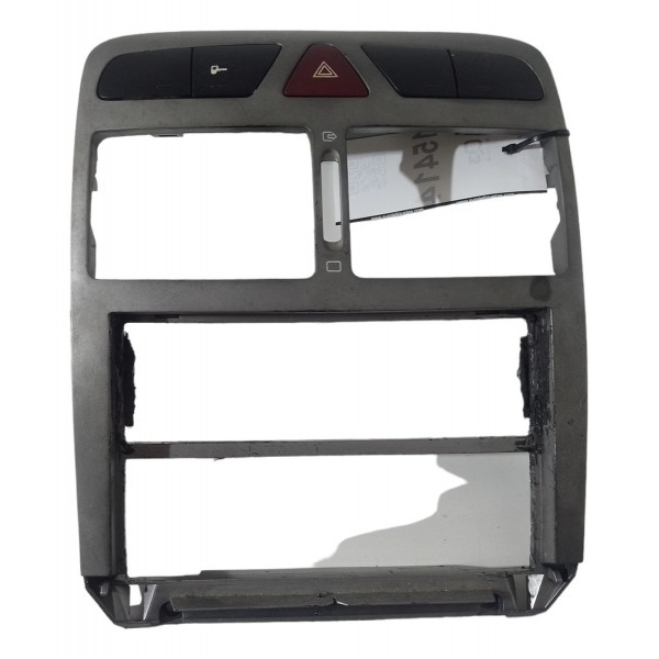 Moldura Painel Central Pisca Alerta Peugeot 307 Sw 2004 2005 Preto