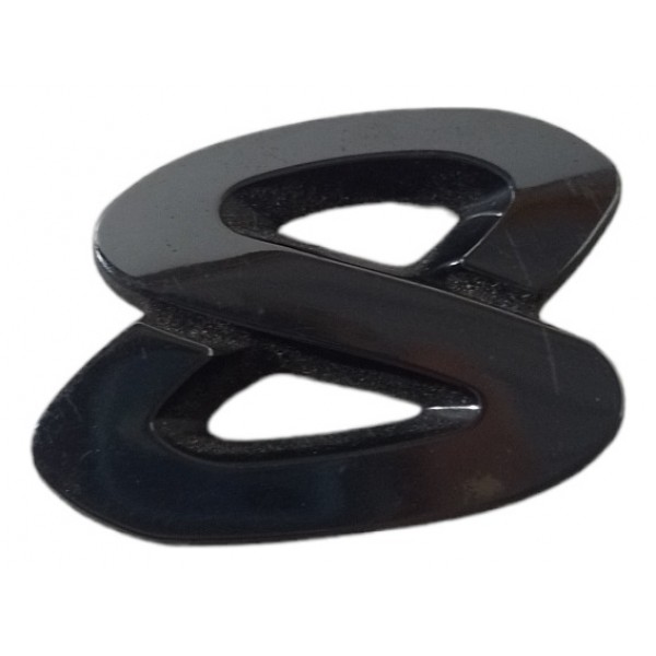 Emblema Letreiro 208 Traseiro Peugeot 208 2013 14 15 16 17  Prata