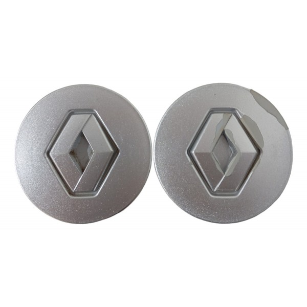 Tampa Miolo Calota Roda Renault Sandero Duster Logan 2012 13 Prata