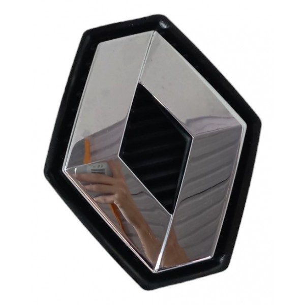 Emblema Grade Dianteira Símbolo Renault Sandero Megane 2012 Prata