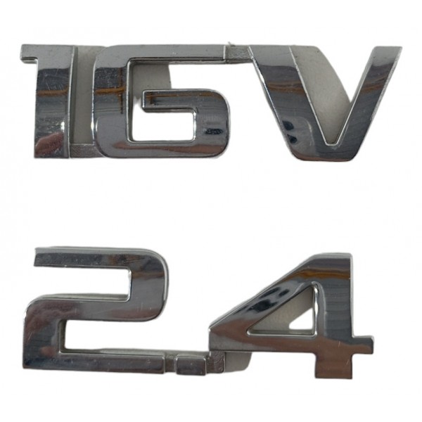 Emblema Letreiro 2.4 16v Tampa Traseira Gm Vectra 2007 2008 Prata
