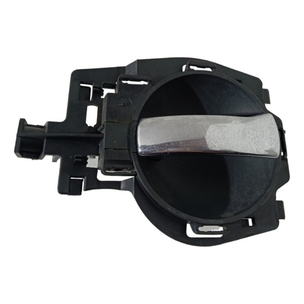 Maçaneta Interna Porta Dianteira Esquerda Citroen C3 2006 07 Preto Dianteira