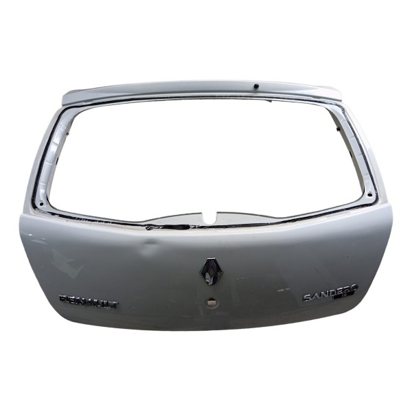 Tampa Traseira Porta Malas Renault Sandero 2009 2010 2011 12 Prata