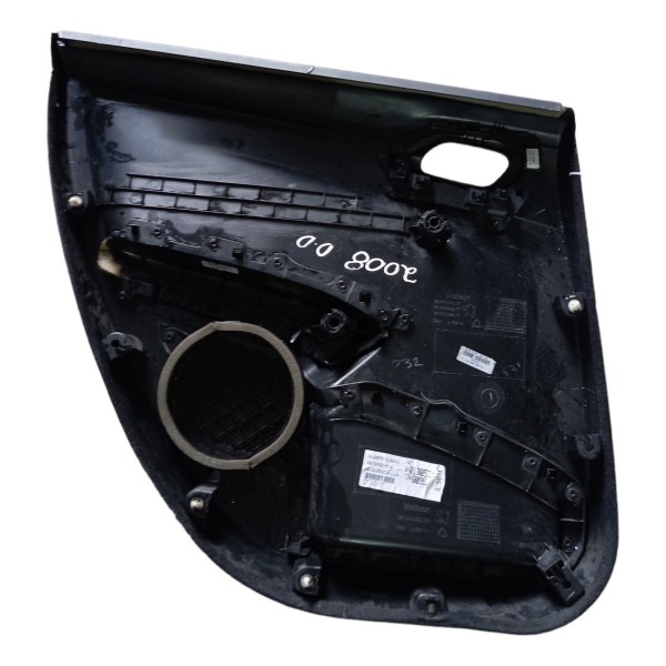 Forro Porta Traseiro Direito Peugeot 2008  Ano 2017 18 19 20 Preto
