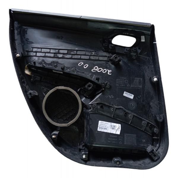 Forro Porta Traseiro Direito Peugeot 2008  Ano 2017 18 19 20 Preto