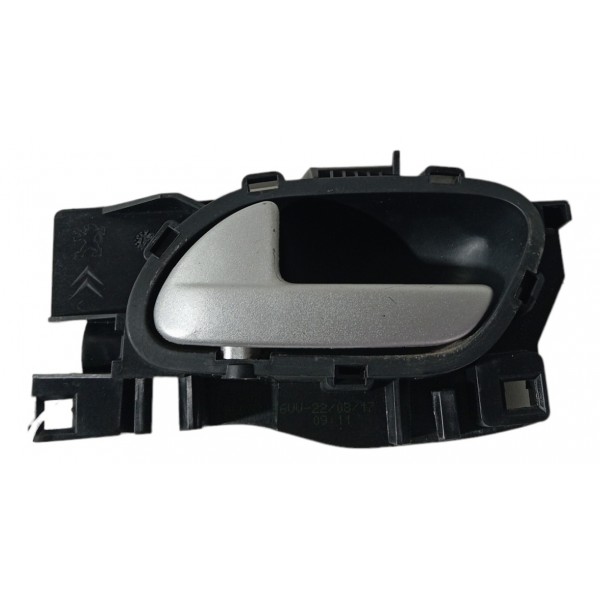 Maçaneta Interna Dianteira Esquerda Peugeot 2008 2017 2018 Preto Dianteira