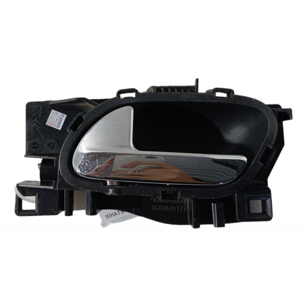 Maçaneta Interna Dianteira Esquerda Citroen C3 Aircross 2014 Preto Dianteira