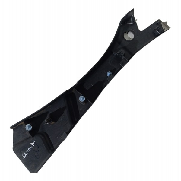 Acabamento Coluna Banco Tras. Direito Renault Sandero 2010 Preto