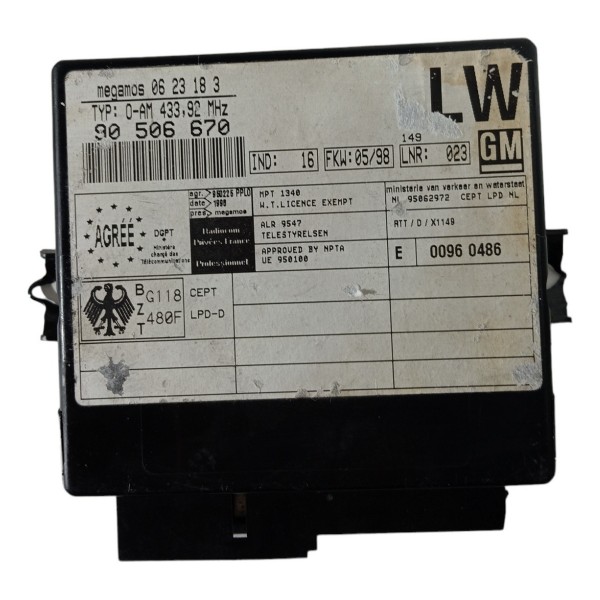 Módulo Central Alarme Conforto Chevrolet Vectra 2.0 16v 1998