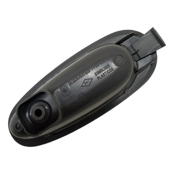 Puxador Interno Porta Traseira Esquerda Renault Clio 2002 03 Preto Traseira