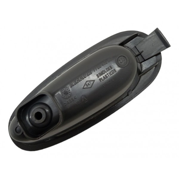 Puxador Interno Porta Traseira Esquerda Renault Clio 2002 03 Preto Traseira