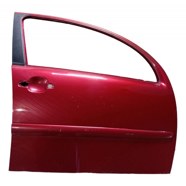 Porta Dianteira Direita Citroen C3 2007 2008 2009 2010 2011 Dianteira Direito Vermelho