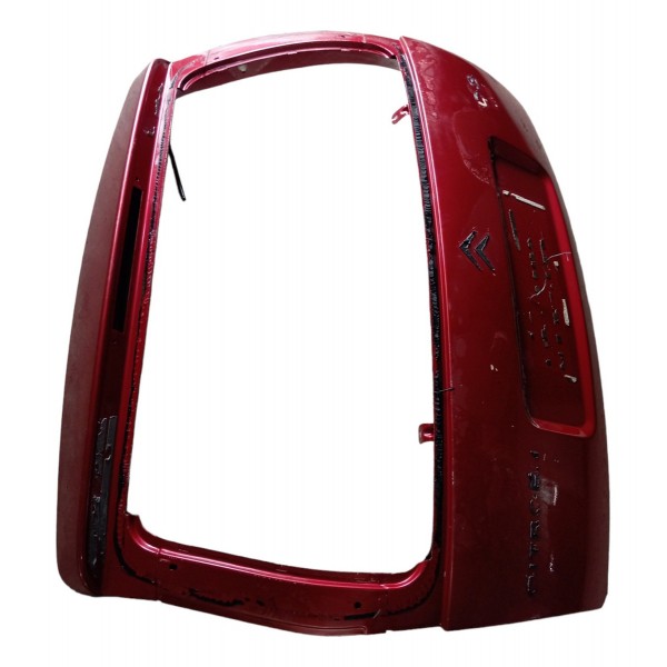 Tampa Traseira Porta Malas Citroen C3 2006 2007 2008 2009 10 Vermelho