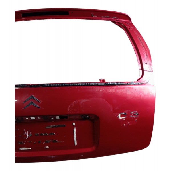 Tampa Traseira Porta Malas Citroen C3 2006 2007 2008 2009 10 Vermelho