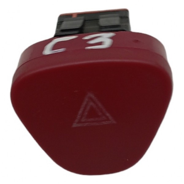 Botão Pisca Alerta Citroen C3 1.4 2003 2004 2005 2006 2008  Vermelho