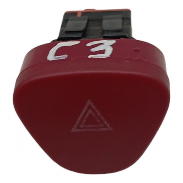Botão Pisca Alerta Citroen C3 1.4 2003 2004 2005 2006 2008  Vermelho