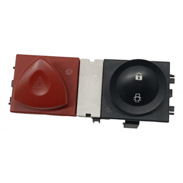 Botão Pisca Alerta Trava Portas Renault Megane 2006 2007 08 Preto