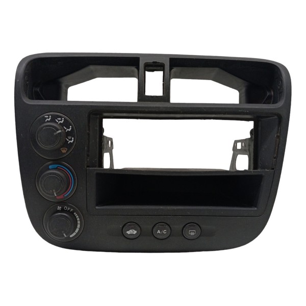 Moldura Painel Central Comando Ar Botões Honda Civic 2001 02