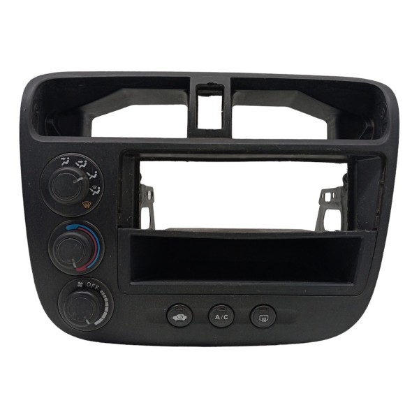 Moldura Painel Central Comando Ar Botões Honda Civic 2001 02