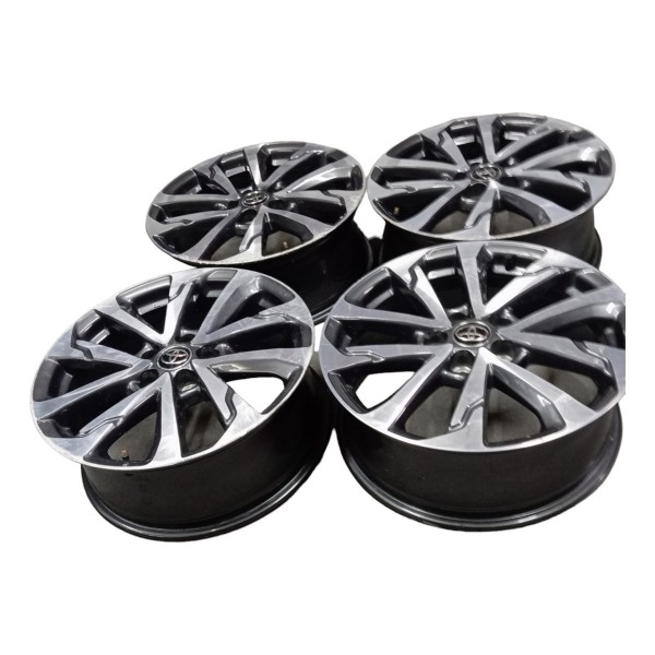Jogo Roda Aro 18 Toyota Corolla Cross 2020 2021 2022 2023 24 Preto