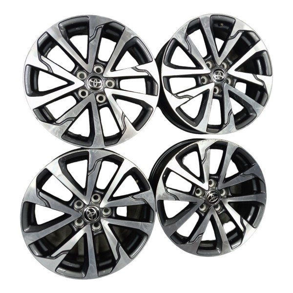 Jogo Roda Aro 18 Toyota Corolla Cross 2020 2021 2022 2023 24 Preto
