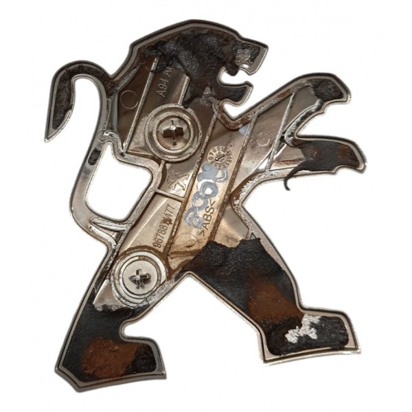 Emblema Tampa Traseira Peugeot 2008 1.6 2016 2017 2018 2019 Prata