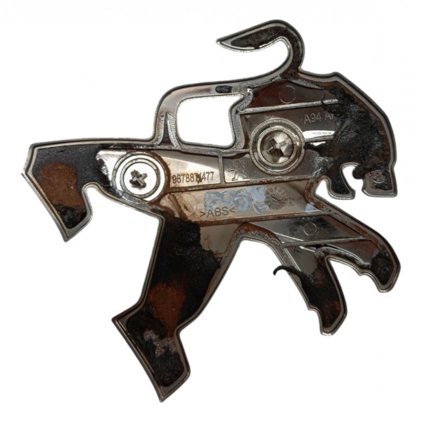 Emblema Tampa Traseira Peugeot 2008 1.6 2016 2017 2018 2019 Prata