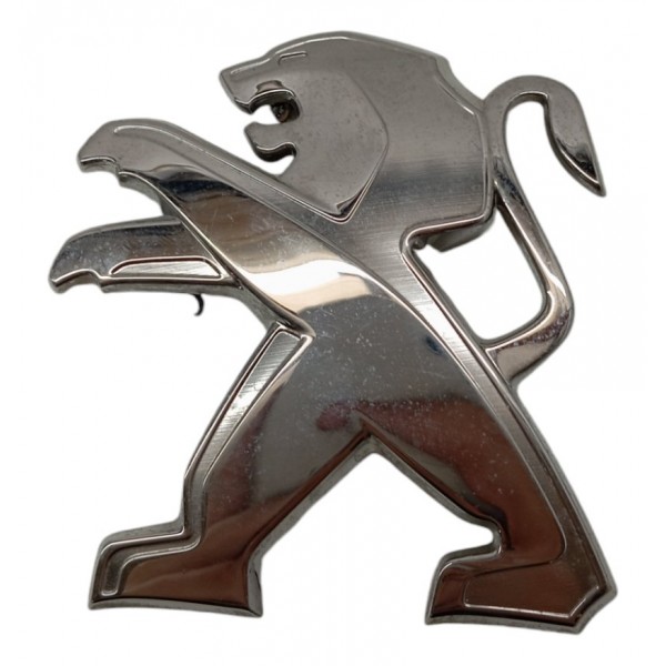 Emblema Tampa Traseira Peugeot 2008 1.6 2016 2017 2018 2019 Prata