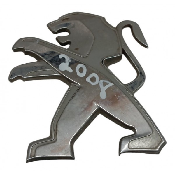 Emblema Capô Peugeot 2008 1.6 2016 2017 2018 2019 2020 Prateado