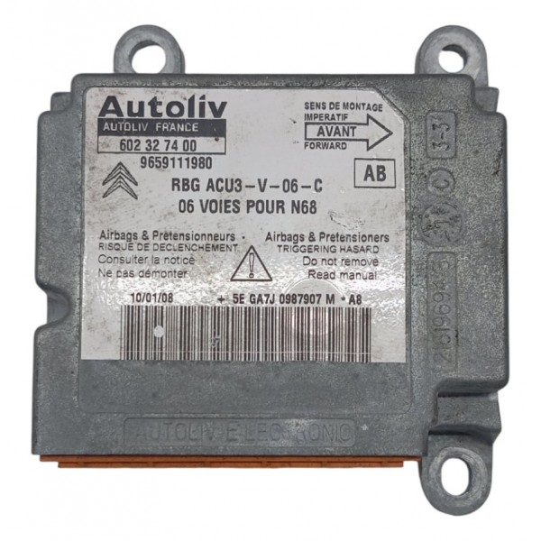 Kit Airbag Citroen Xsara Picasso 1.6 16v 2007 2008 2009 2010 Bege