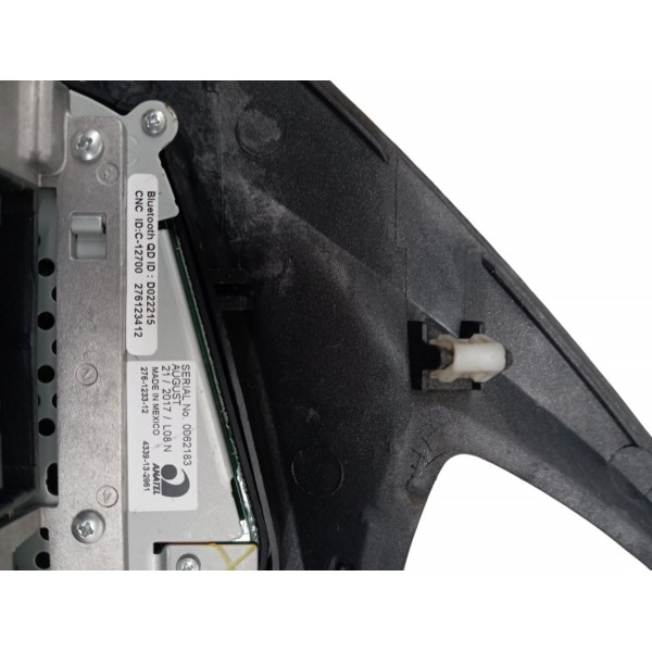 Moldura Radio Multimídia Alerta Trava Porta Ford Ka 1.0 2015 Preto