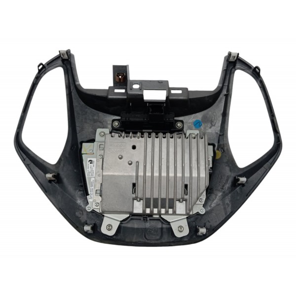 Moldura Radio Multimídia Alerta Trava Porta Ford Ka 1.0 2015 Preto