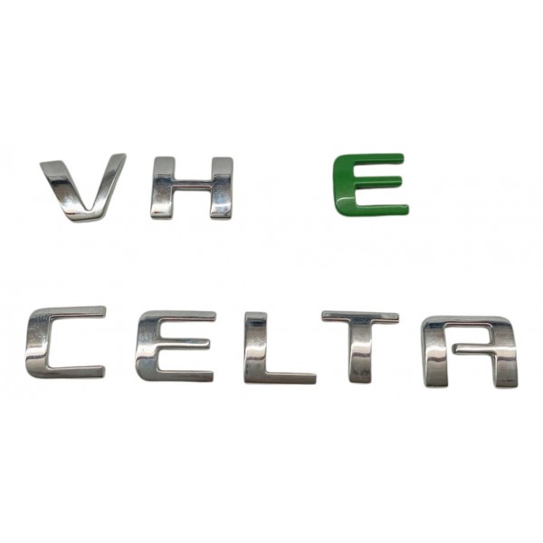 Emblema Letreiro Chevrolet Celta Vhc 2012 2013 2014 2015 Branco