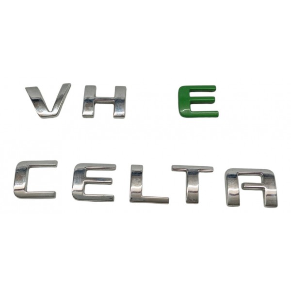 Emblema Letreiro Chevrolet Celta Vhc 2012 2013 2014 2015 Branco