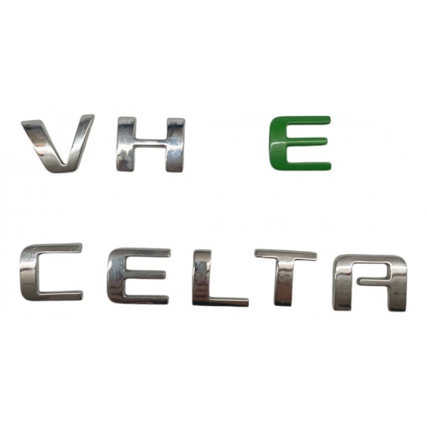 Emblema Letreiro Chevrolet Celta Vhc 2012 2013 2014 2015 Branco