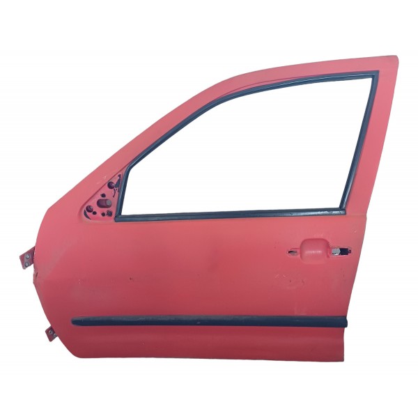 Porta Dianteira Esquerda Volkswagen Polo Van 1998 Detalhes  Esquerdo Vermelha Dianteira