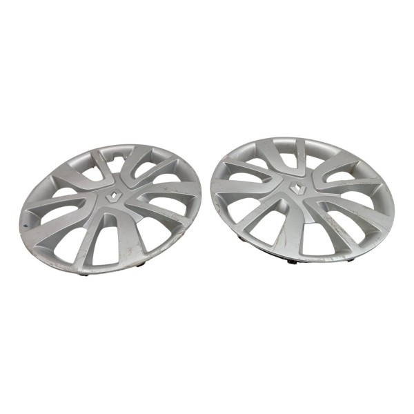Par Calota Aro 15 Renault Sandero Logan 2015 2019 2020 2021 Cinza