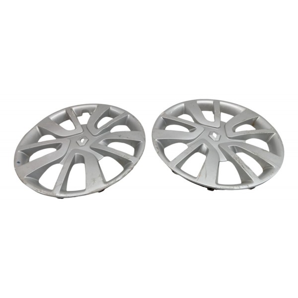 Par Calota Aro 15 Renault Sandero Logan 2015 2019 2020 2021 Cinza
