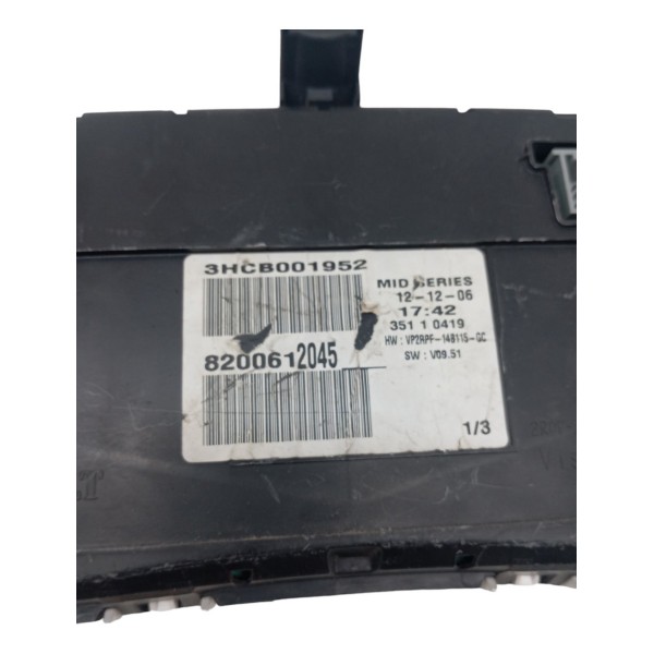 Painel Instrumento Renault Megane 2.0 16v 2007 2008 2009 10 - Preto