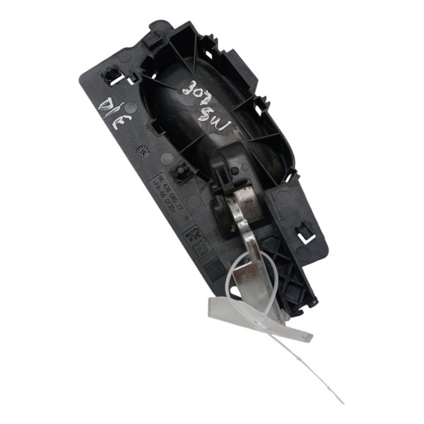 Moldura Maçaneta Interna Dianteira Esquerda Peugeot 307 2005 Prateado Dianteira