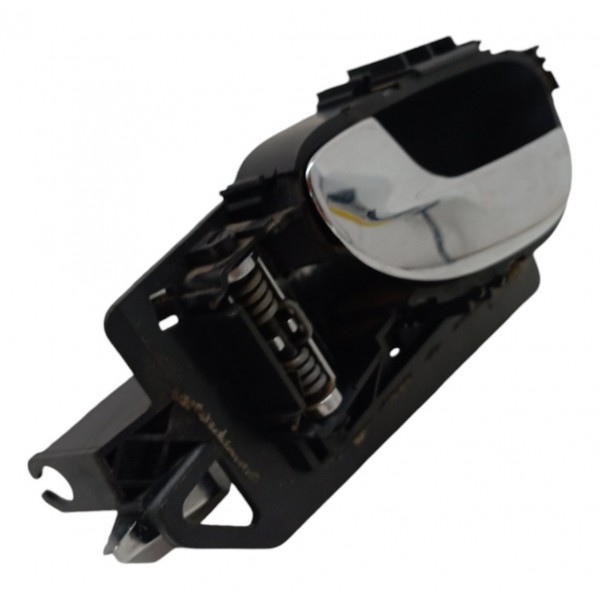 Moldura Maçaneta Interna Dianteira Esquerda Peugeot 307 2005 Prateado Dianteira