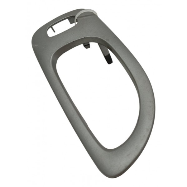 Moldura Maçaneta Interna Tráseira Esquerda Peugeot 307 2005 Prateado Traseira