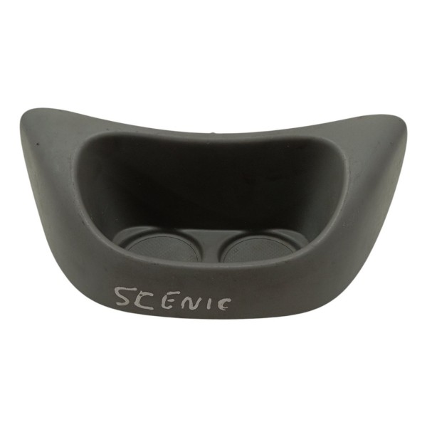 Porta Copos Console Central Renault Scenic 2002 2003 2004 05 Cinza