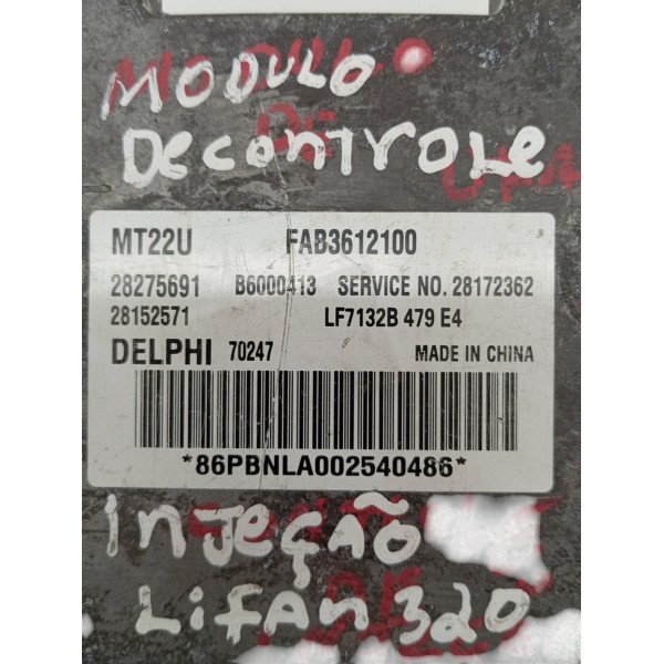 Modulo Injeção Elétronica Lifan 320 1.3 2011 2012 Fab3612100