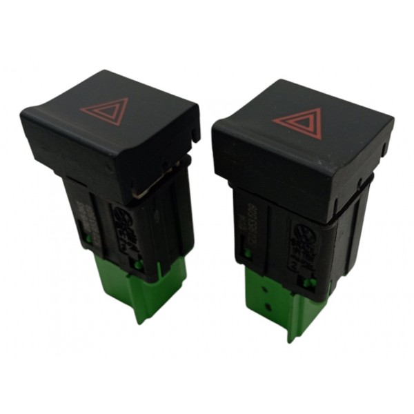 Par Botão Pisca Alerta Volkswagen Fox Spacefox Crossfox 2015 Preto