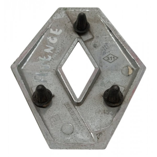 Emblema Trampa Traseira Renault Fluence 2010 2011 2012 2013 Prata