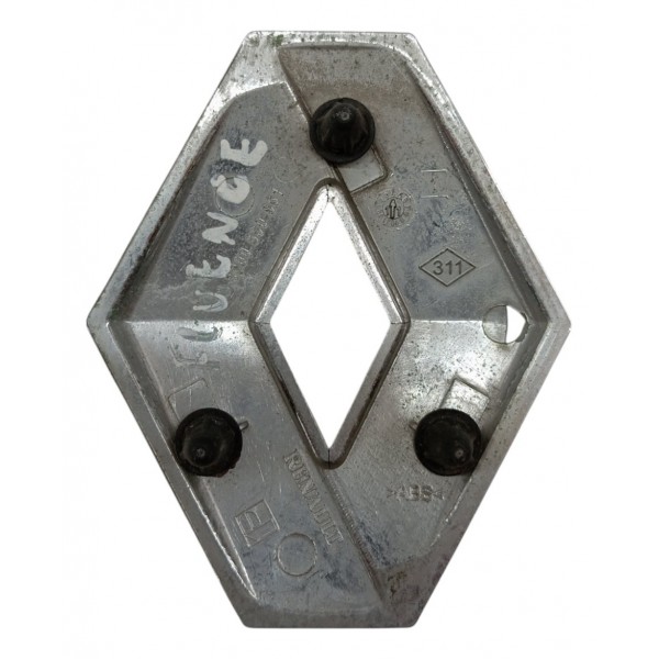 Emblema Trampa Traseira Renault Fluence 2010 2011 2012 2013 Prata